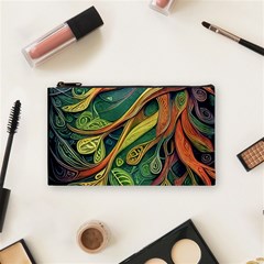 Outdoors Night Setting Scene Forest Woods Light Moonlight Nature Wilderness Leaves Branches Abstract Cosmetic Bag (small) by Posterlux