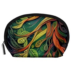 Outdoors Night Setting Scene Forest Woods Light Moonlight Nature Wilderness Leaves Branches Abstract Accessory Pouch (large) by Posterlux