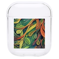 Outdoors Night Setting Scene Forest Woods Light Moonlight Nature Wilderness Leaves Branches Abstract Hard Pc Airpods 1/2 Case by Posterlux