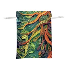 Outdoors Night Setting Scene Forest Woods Light Moonlight Nature Wilderness Leaves Branches Abstract Lightweight Drawstring Pouch (m) by Posterlux