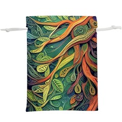 Outdoors Night Setting Scene Forest Woods Light Moonlight Nature Wilderness Leaves Branches Abstract Lightweight Drawstring Pouch (xl)