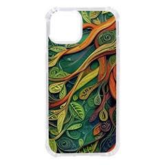 Outdoors Night Setting Scene Forest Woods Light Moonlight Nature Wilderness Leaves Branches Abstract Iphone 14 Tpu Uv Print Case by Posterlux