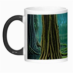 Boat Canoe Swamp Bayou Roots Moss Log Nature Scene Landscape Water Lake Setting Abandoned Rowboat Fi Morph Mug by Posterlux