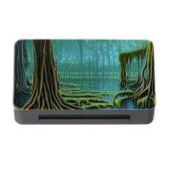 Boat Canoe Swamp Bayou Roots Moss Log Nature Scene Landscape Water Lake Setting Abandoned Rowboat Fi Memory Card Reader With Cf by Posterlux