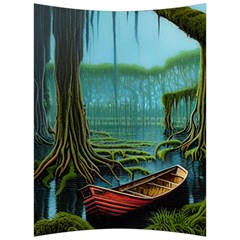 Boat Canoe Swamp Bayou Roots Moss Log Nature Scene Landscape Water Lake Setting Abandoned Rowboat Fi Back Support Cushion