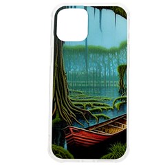 Boat Canoe Swamp Bayou Roots Moss Log Nature Scene Landscape Water Lake Setting Abandoned Rowboat Fi Iphone 12 Pro Max Tpu Uv Print Case by Posterlux