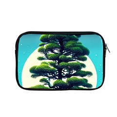 Pine Moon Tree Landscape Nature Scene Stars Setting Night Midnight Full Moon Apple Macbook Pro 13  Zipper Case by Posterlux