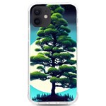 Pine Moon Tree Landscape Nature Scene Stars Setting Night Midnight Full Moon iPhone 12/12 Pro TPU UV Print Case Front