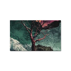 Night Sky Nature Tree Night Landscape Forest Galaxy Fantasy Dark Sky Planet Sticker Rectangular (10 Pack) by Posterlux