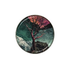 Night Sky Nature Tree Night Landscape Forest Galaxy Fantasy Dark Sky Planet Hat Clip Ball Marker (4 Pack)