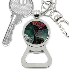 Night Sky Nature Tree Night Landscape Forest Galaxy Fantasy Dark Sky Planet Bottle Opener Key Chain