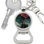 Night Sky Nature Tree Night Landscape Forest Galaxy Fantasy Dark Sky Planet Bottle Opener Key Chain Front