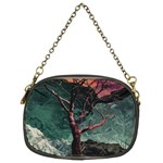 Night Sky Nature Tree Night Landscape Forest Galaxy Fantasy Dark Sky Planet Chain Purse (Two Sides) Back