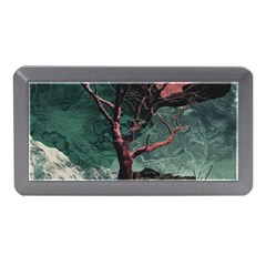 Night Sky Nature Tree Night Landscape Forest Galaxy Fantasy Dark Sky Planet Memory Card Reader (mini) by Posterlux