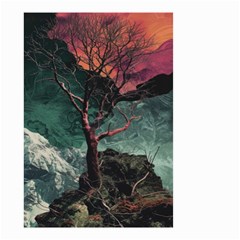 Night Sky Nature Tree Night Landscape Forest Galaxy Fantasy Dark Sky Planet Small Garden Flag (two Sides)