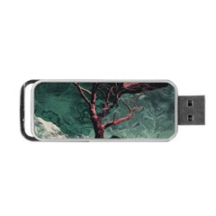 Night Sky Nature Tree Night Landscape Forest Galaxy Fantasy Dark Sky Planet Portable Usb Flash (one Side)