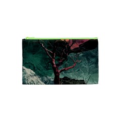 Night Sky Nature Tree Night Landscape Forest Galaxy Fantasy Dark Sky Planet Cosmetic Bag (xs) by Posterlux