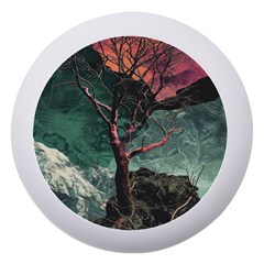 Night Sky Nature Tree Night Landscape Forest Galaxy Fantasy Dark Sky Planet Dento Box With Mirror by Posterlux