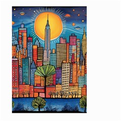 City New York Nyc Skyscraper Skyline Downtown Night Business Urban Travel Landmark Building Architec Large Garden Flag (two Sides)