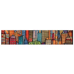 City New York Nyc Skyscraper Skyline Downtown Night Business Urban Travel Landmark Building Architec Small Premium Plush Fleece Scarf by Posterlux