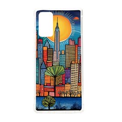 City New York Nyc Skyscraper Skyline Downtown Night Business Urban Travel Landmark Building Architec Samsung Galaxy Note 20 Tpu Uv Case by Posterlux