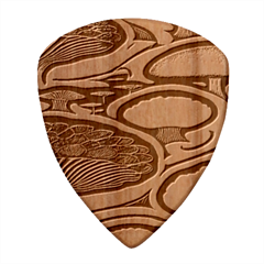 Vintage Ornate Mushroom Leafage Wallpaper Wood Guitar Pick (set Of 10) by Apen