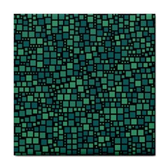 Squares Cubism Geometric Background Tile Coaster by Maspions