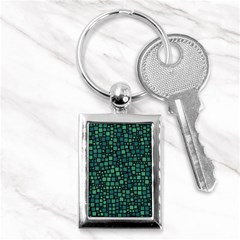 Squares Cubism Geometric Background Key Chain (rectangle)