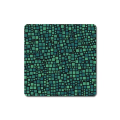 Squares Cubism Geometric Background Square Magnet