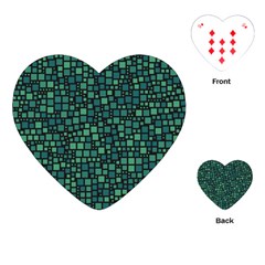 Squares Cubism Geometric Background Playing Cards Single Design (heart)