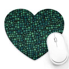 Squares Cubism Geometric Background Heart Mousepad