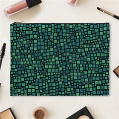 Squares Cubism Geometric Background Cosmetic Bag (xl)