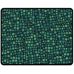 Squares Cubism Geometric Background Fleece Blanket (medium)