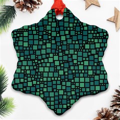 Squares Cubism Geometric Background Ornament (snowflake)