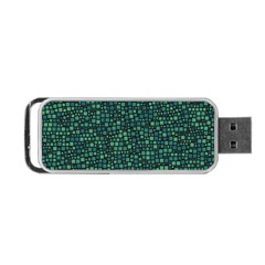 Squares Cubism Geometric Background Portable Usb Flash (one Side)