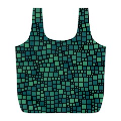 Squares Cubism Geometric Background Full Print Recycle Bag (l)