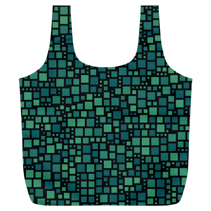 Squares cubism geometric background Full Print Recycle Bag (XL)