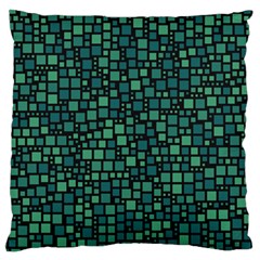 Squares Cubism Geometric Background Large Premium Plush Fleece Cushion Case (two Sides) by Maspions