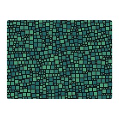 Squares Cubism Geometric Background Two Sides Premium Plush Fleece Blanket (mini)