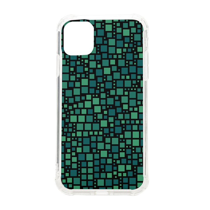 Squares cubism geometric background iPhone 11 TPU UV Print Case