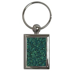 Squares Cubism Geometric Background Key Chain (rectangle) by Maspions