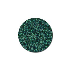 Squares Cubism Geometric Background Golf Ball Marker