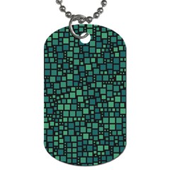 Squares Cubism Geometric Background Dog Tag (two Sides)