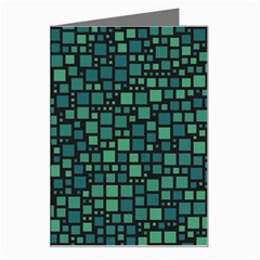 Squares Cubism Geometric Background Greeting Card