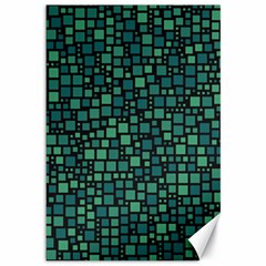 Squares Cubism Geometric Background Canvas 12  X 18  by Maspions