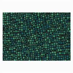 Squares Cubism Geometric Background Large Glasses Cloth