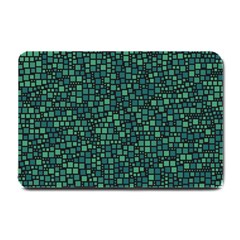 Squares Cubism Geometric Background Small Doormat by Maspions