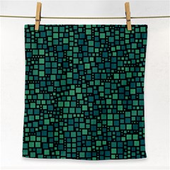 Squares Cubism Geometric Background Face Towel