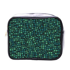 Squares Cubism Geometric Background Mini Toiletries Bag (one Side) by Maspions