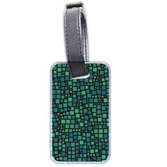 Squares Cubism Geometric Background Luggage Tag (two Sides)